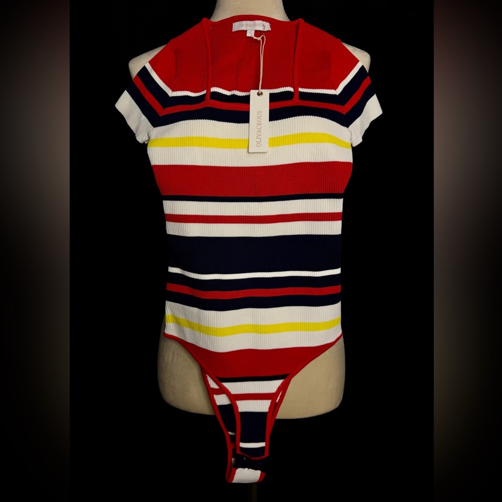 Olivaceous Striped Bodysuit - NWT